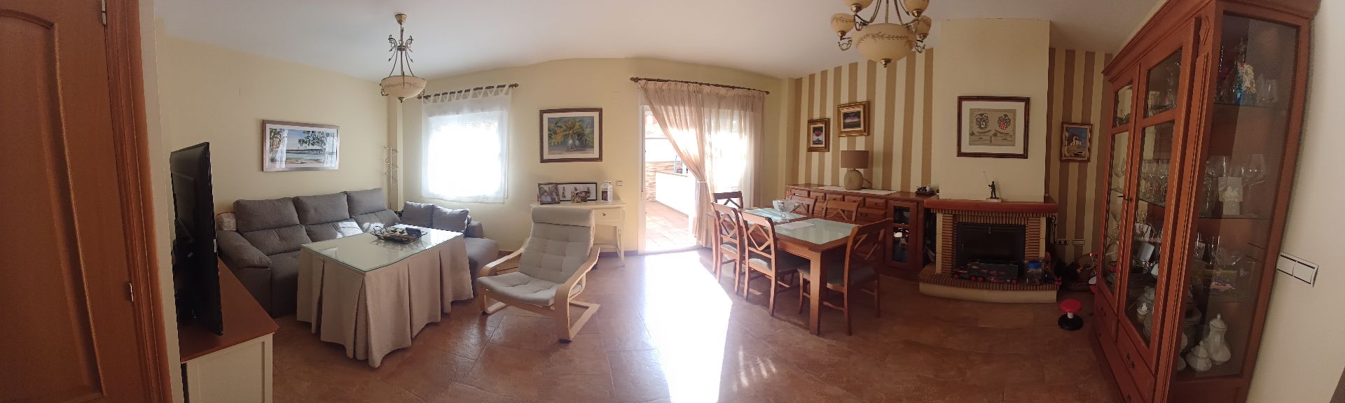 Living room of Single-family semi-detached for sale in  Huelva Capital  with Air Conditioner and Storage room