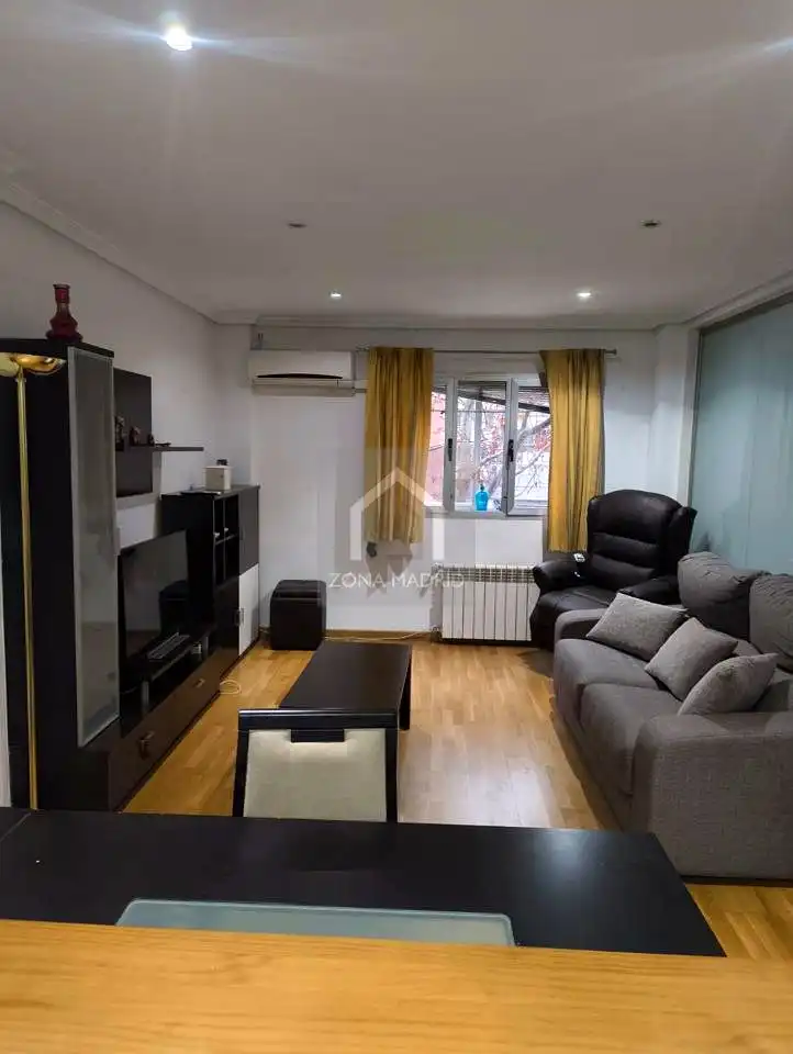 Wohnzimmer von Wohnung zur Miete in Madrid mit Klimaanlage, Heizung und Parkett