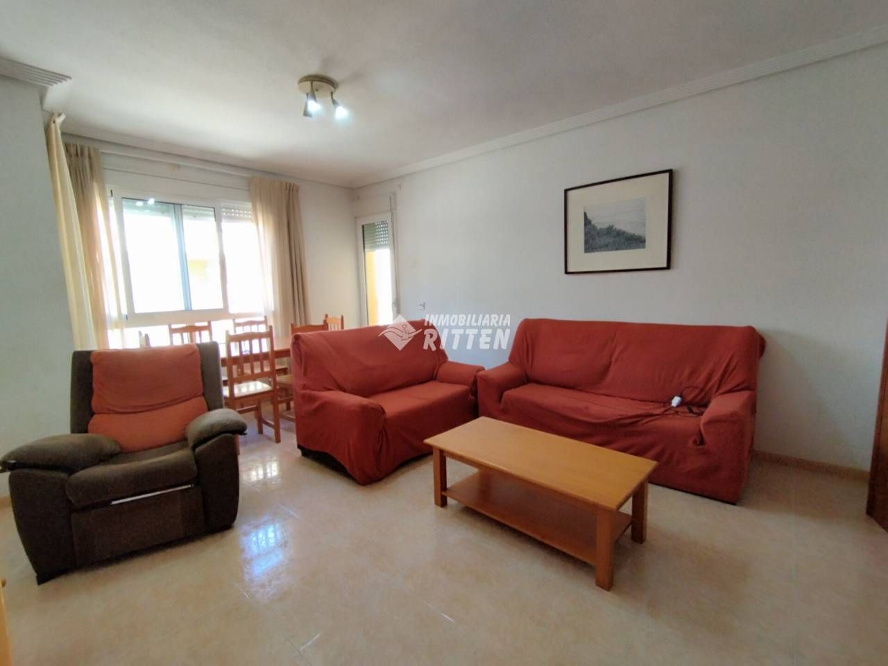 Living room of Flat for sale in Cartagena  with Air Conditioner, Terrace and Furnished