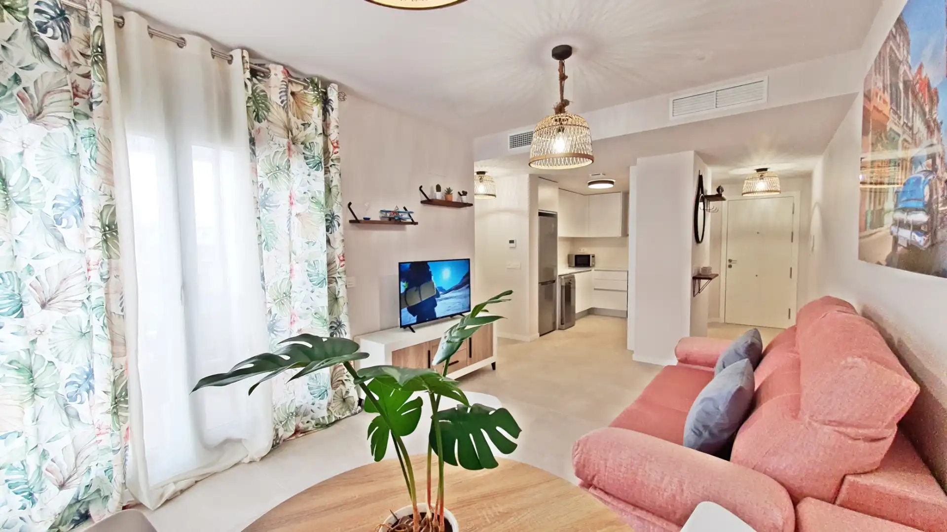 Sala de estar de Apartamento de alquiler en Oliva con Aire acondicionado, Calefacción y Terraza