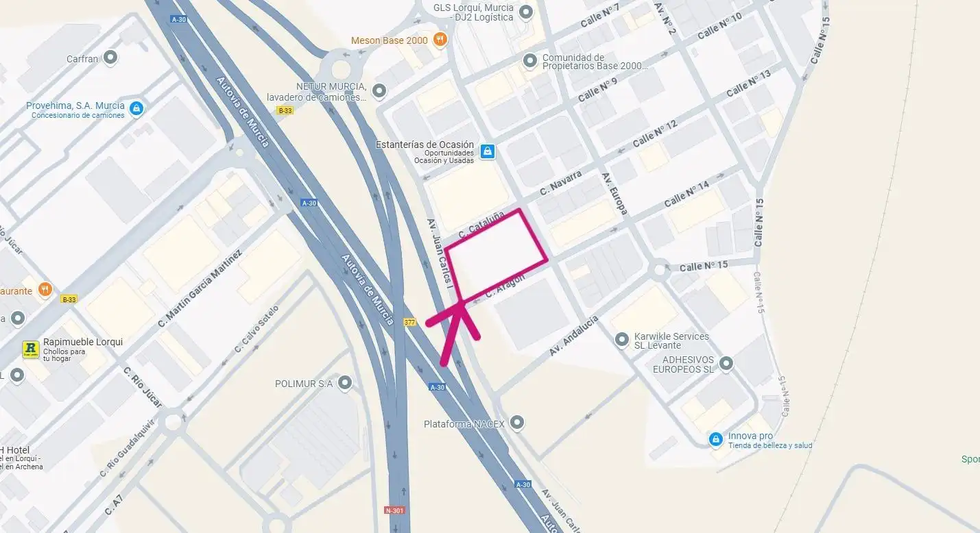 Außenansicht von Fabrik Grundstücke zum Verkauf in Lorquí