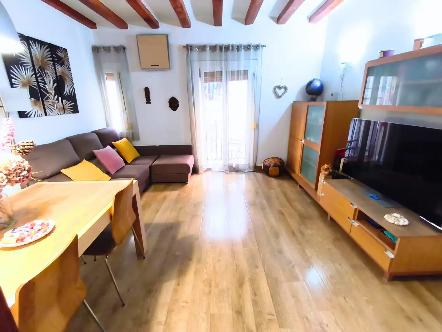 Sala d'estar de Pis en venda en Barcelona amb Aire condicionat, Calefacció i Parquet