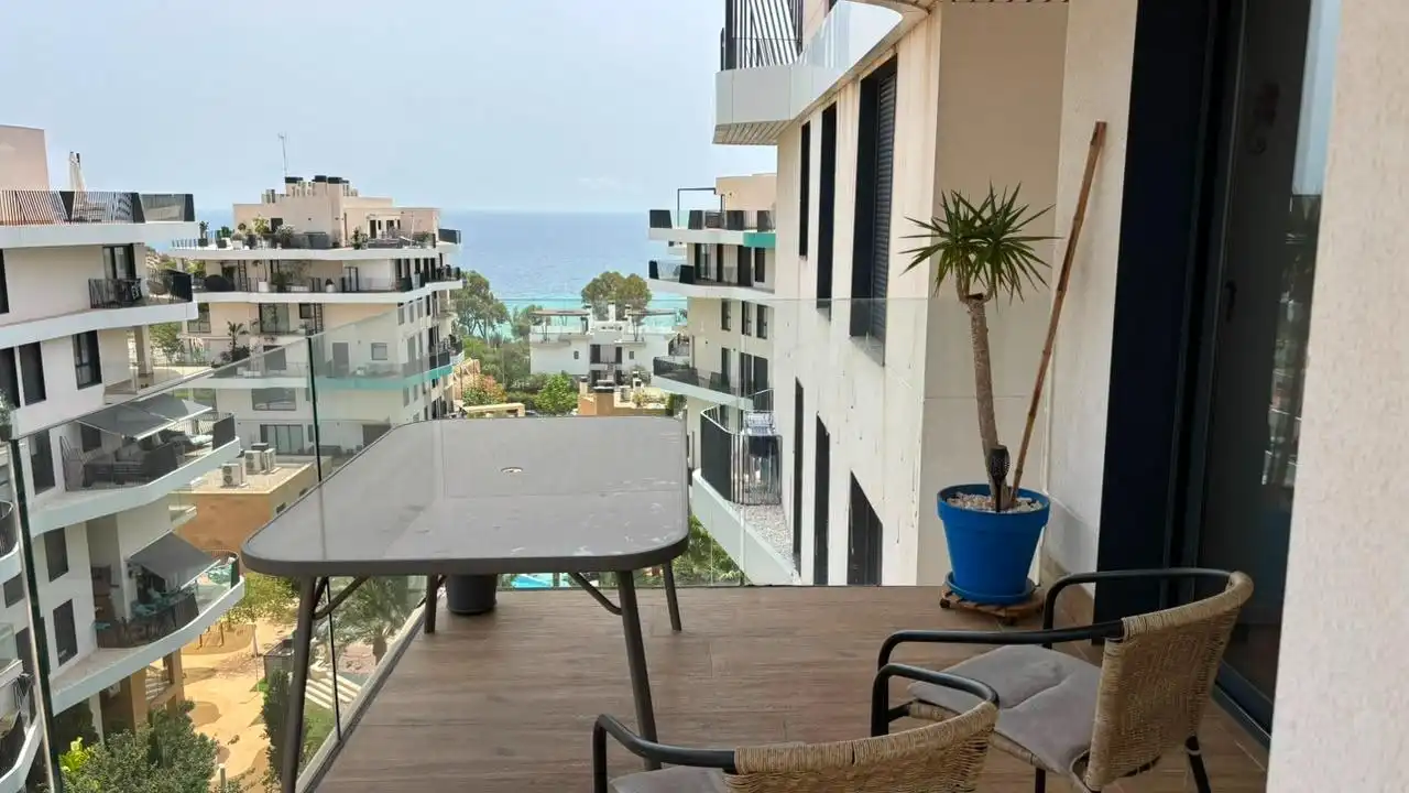 Terrasse von Dachboden zur Miete in Villajoyosa / La Vila Joiosa mit Klimaanlage, Terrasse und Möbliert