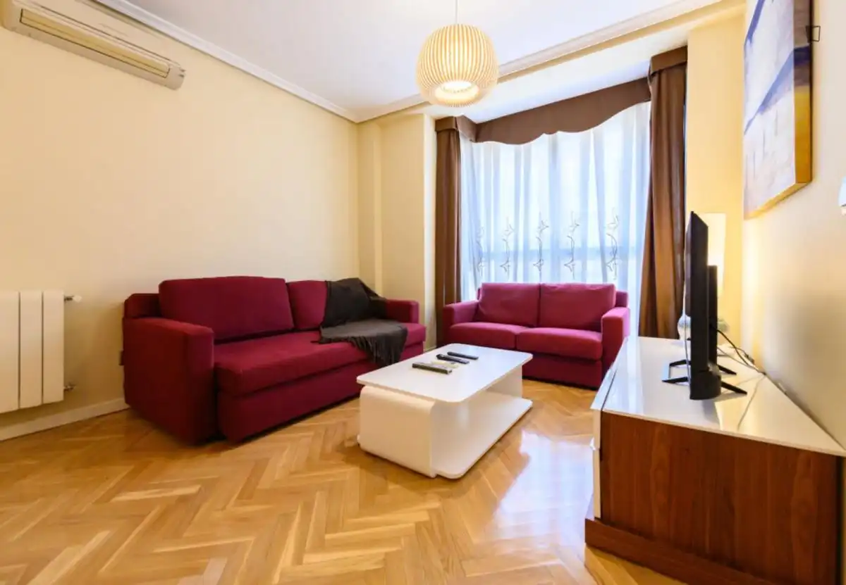 Living room of Apartments for rent in Madrid  with Air Conditioner, Heating and Furnished