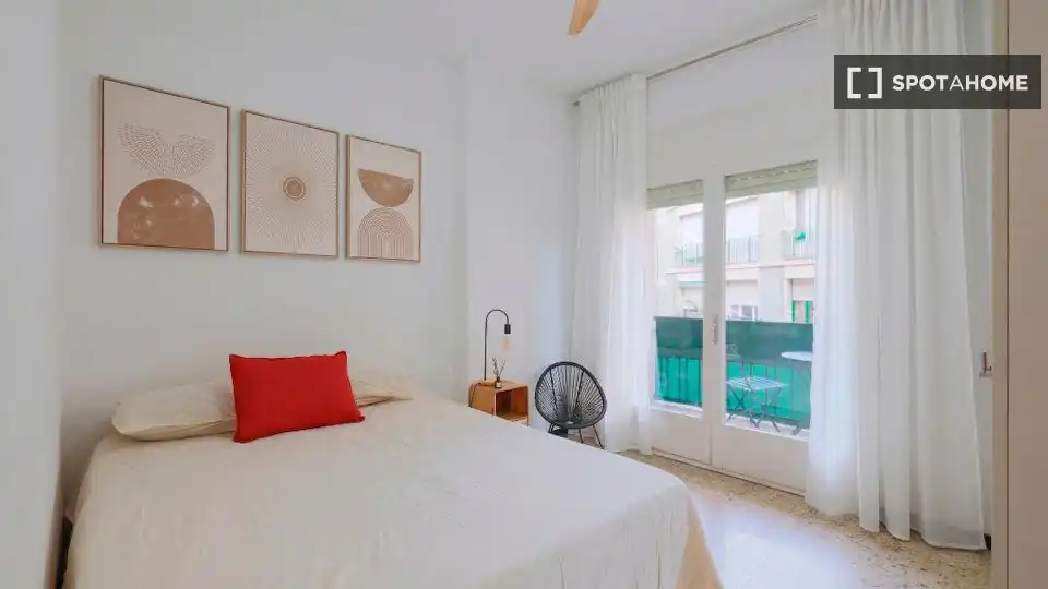 Habitación de Piso de alquiler en Barcelona con Aire acondicionado, Calefacción y Amueblado
