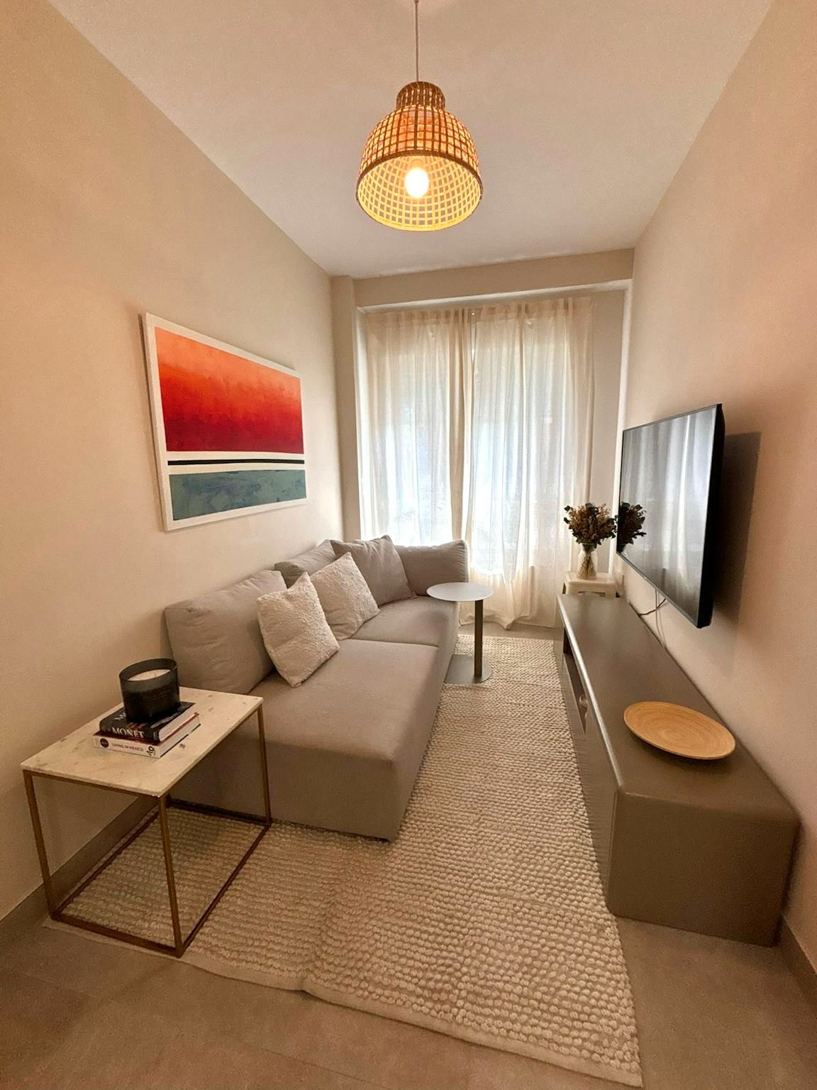 Sala d'estar de Pis de lloguer en  Madrid Capital amb Aire condicionat, Calefacció i Moblat