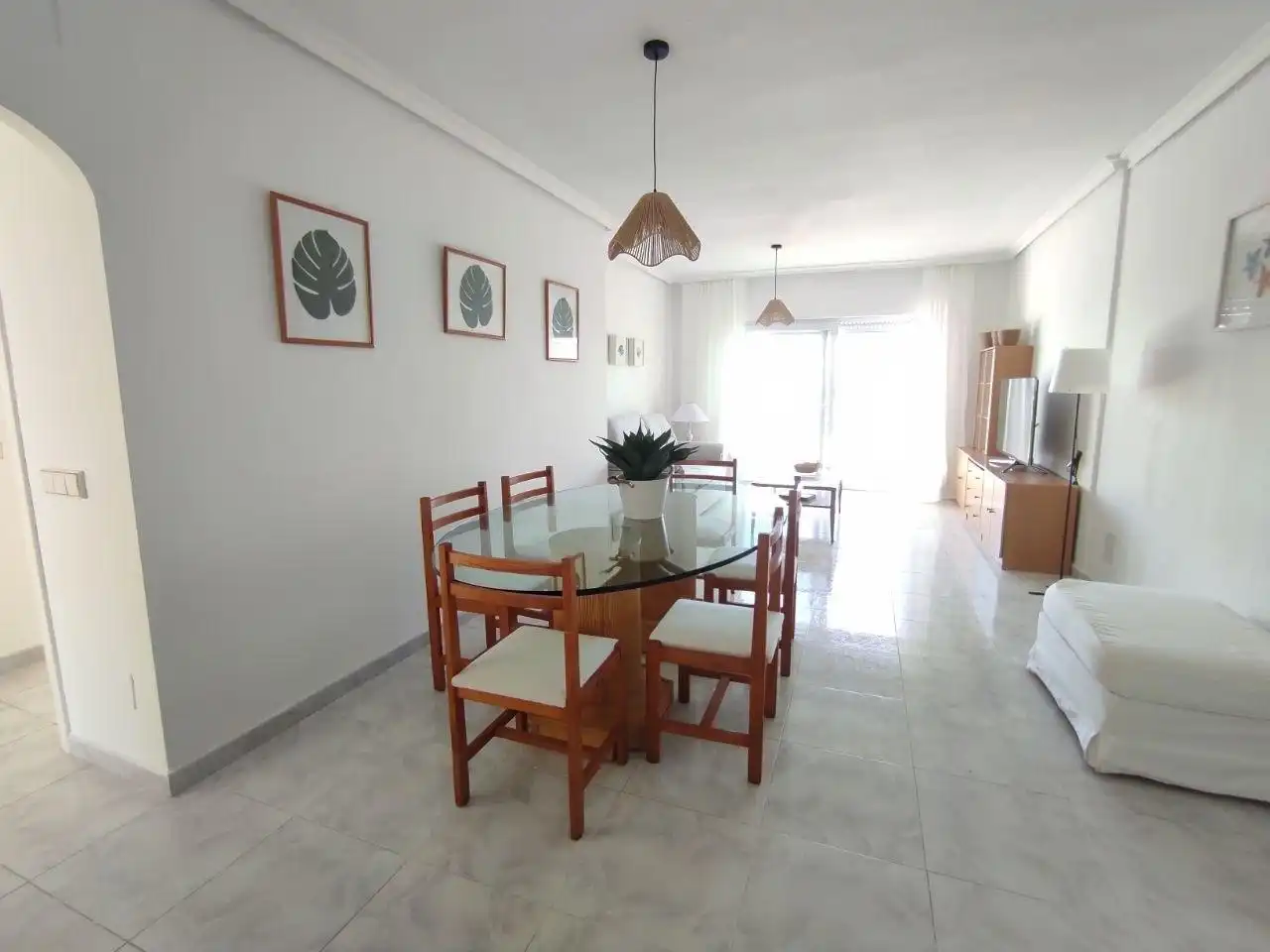 Comedor de Apartamento de alquiler en La Manga del Mar Menor con Calefacción, Terraza y Piscina comunitaria