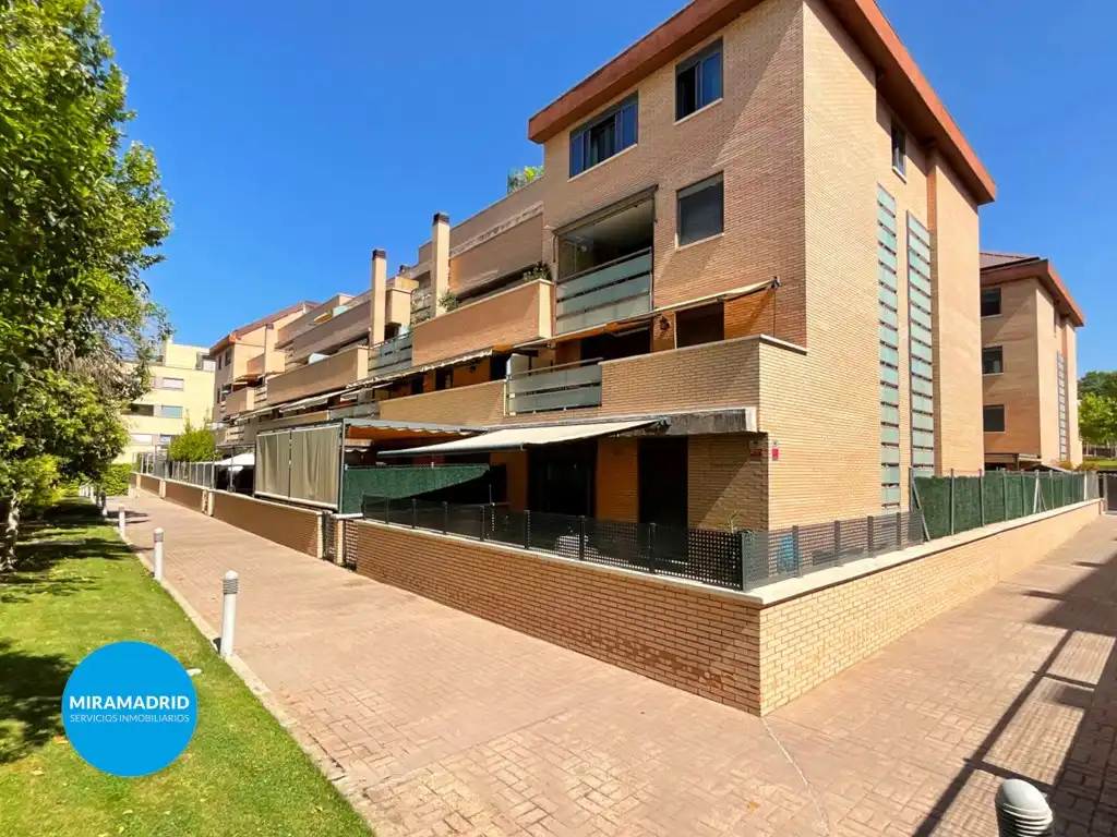 Vista exterior de Planta baja en venta en Paracuellos de Jarama con Aire acondicionado, Terraza y Piscina comunitaria