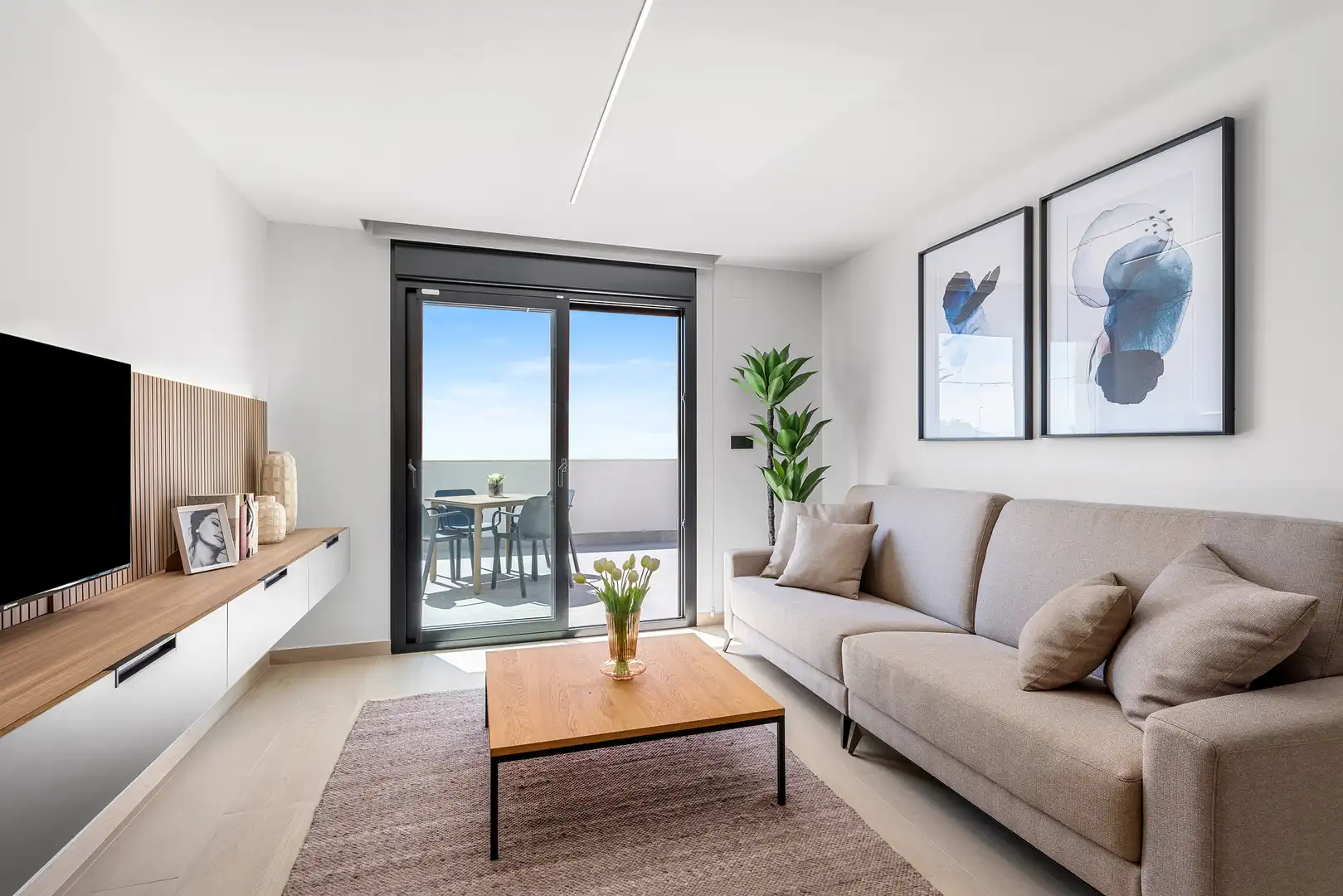 Sala de estar de Apartamento en venta en Guardamar del Segura con Terraza y Piscina