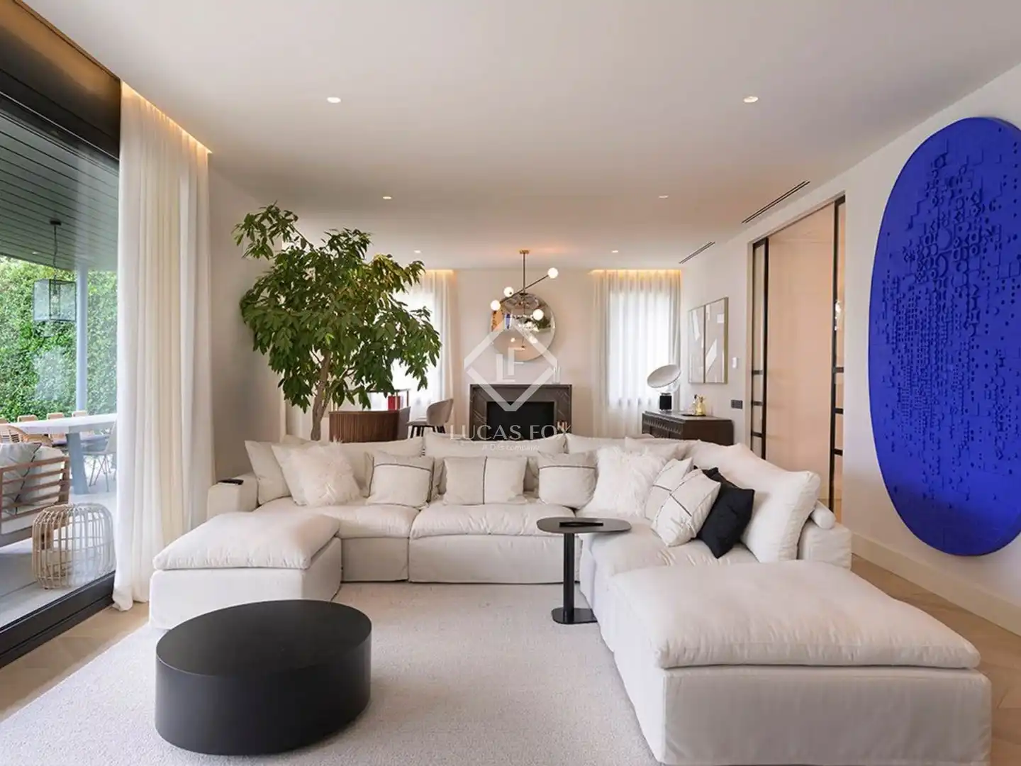 Sala d'estar de Casa o xalet de lloguer en  Barcelona Capital amb Aire condicionat, Calefacció i Jardí privat