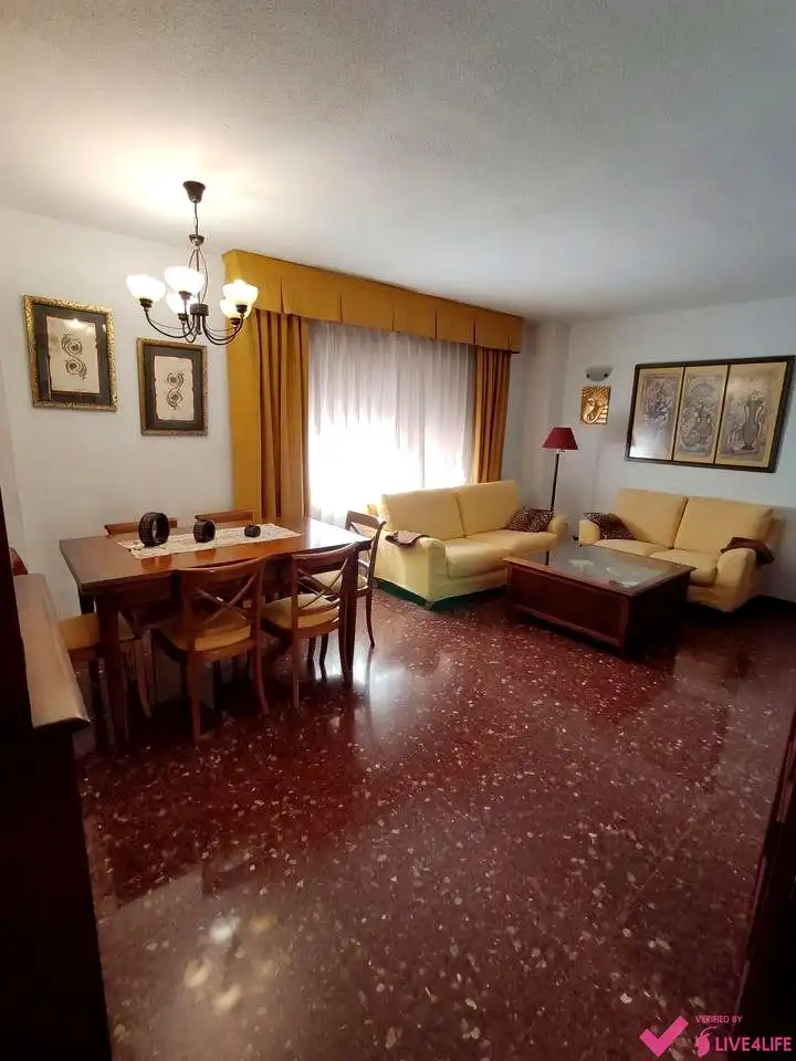Living room of Flat for rent in Valencia  with Air Conditioner, Heating and Furnished