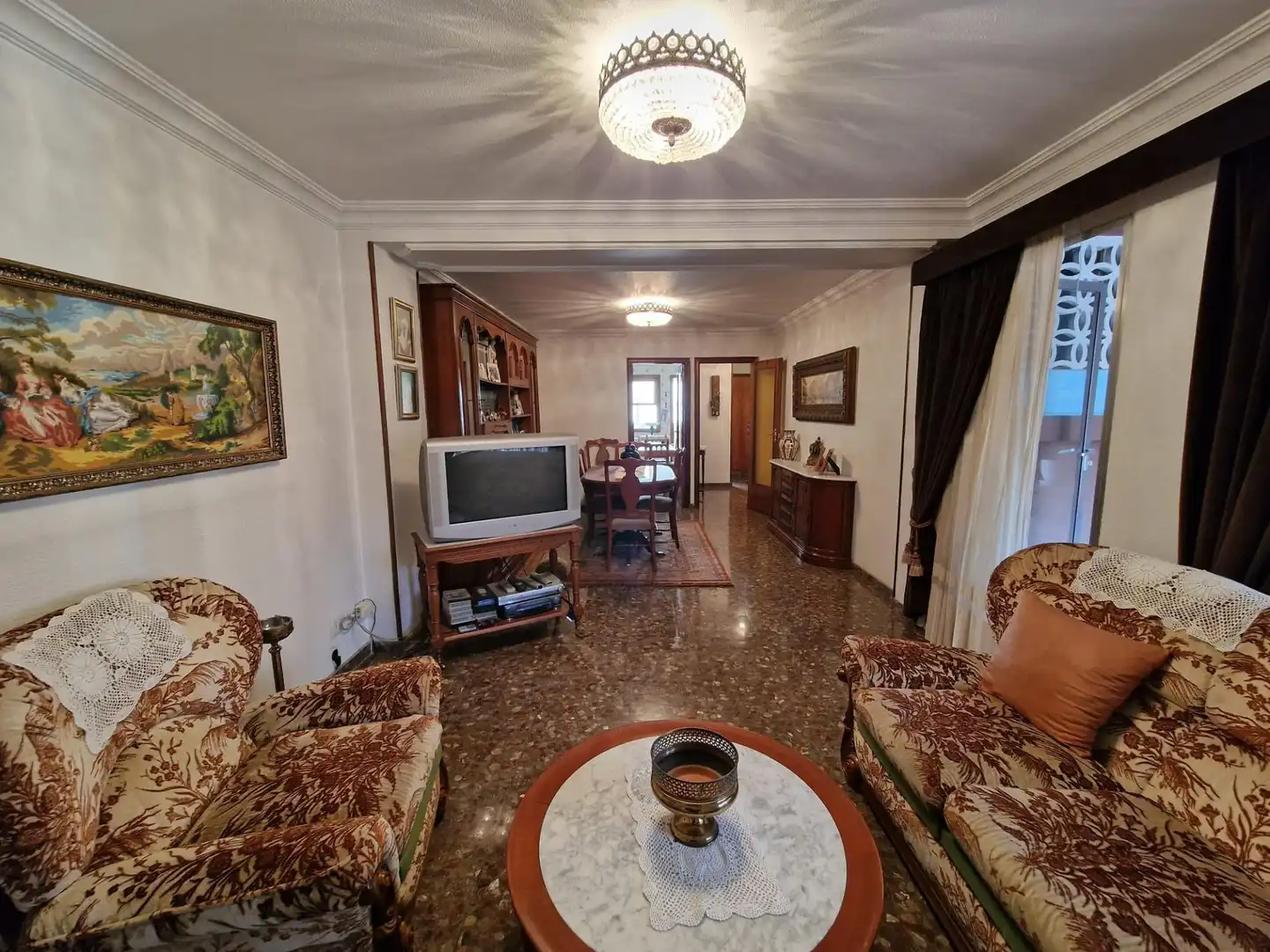 Wohnzimmer von Wohnung zum Verkauf in Elche / Elx mit Klimaanlage, Terrasse und Möbliert