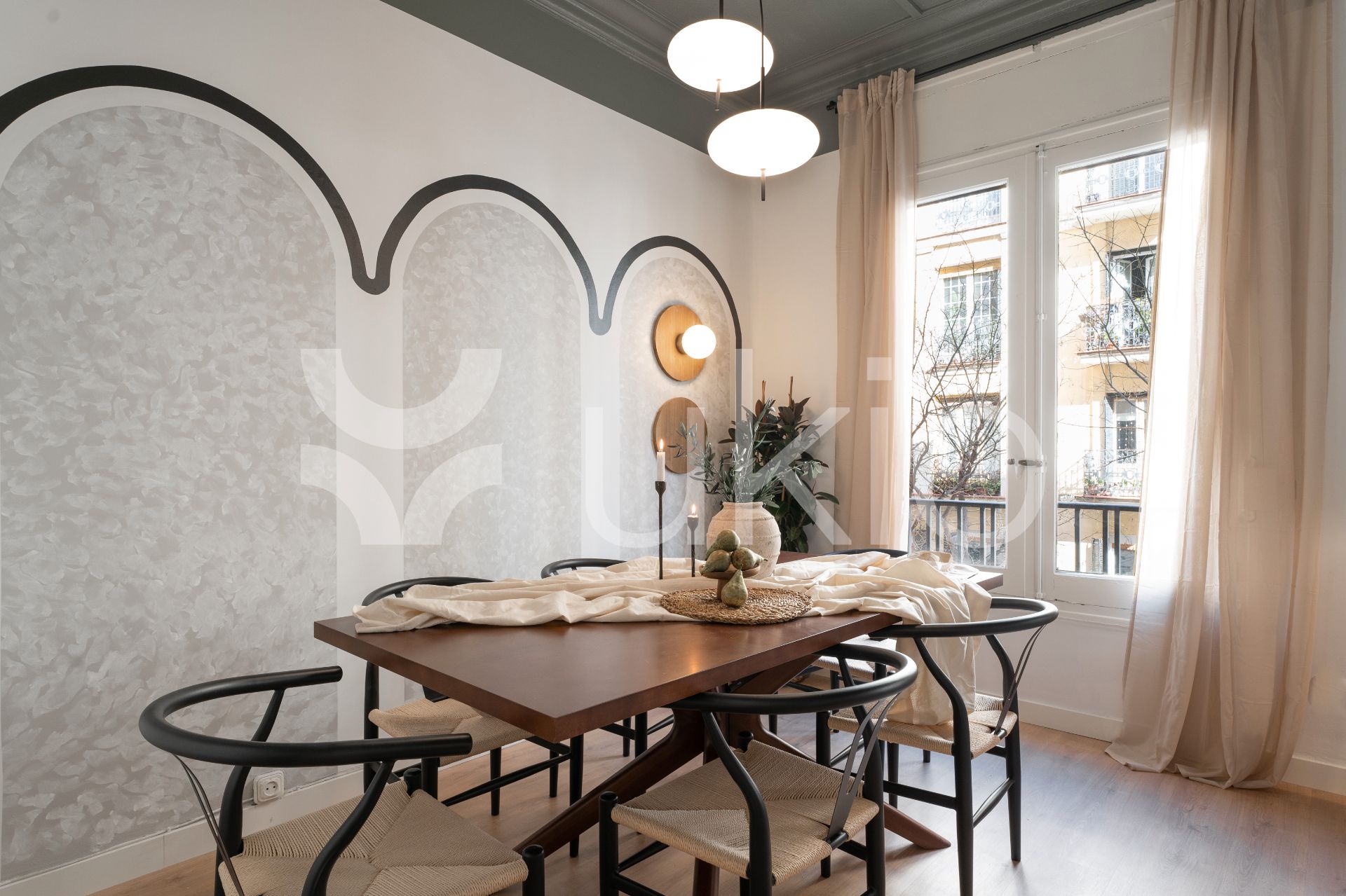 Dining room of Apartment to rent in  Madrid Capital  with Air Conditioner, Heating and Furnished