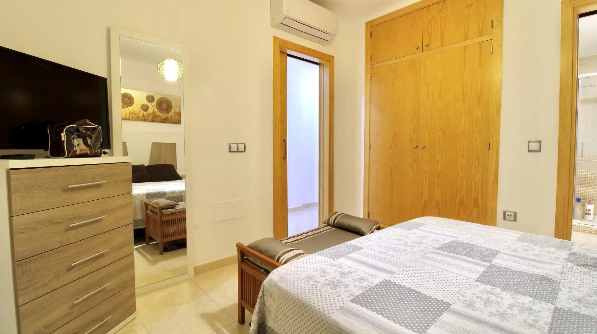 Bedroom of Flat for sale in Vícar  with Air Conditioner, Private garden and Terrace