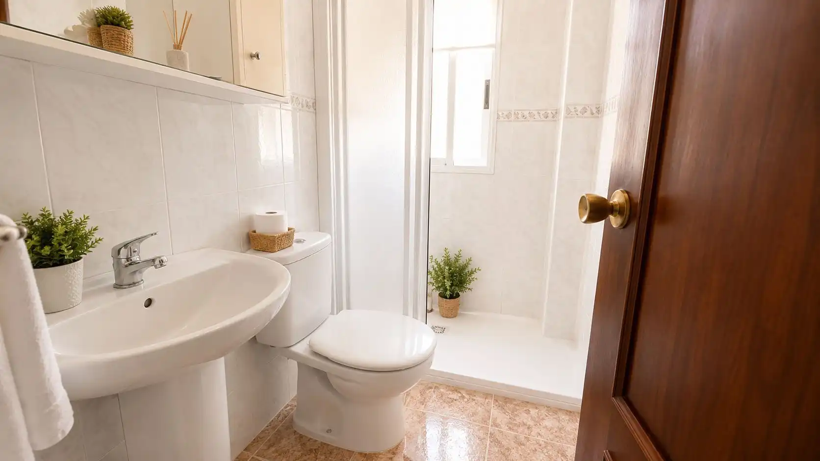 Baño de Apartamento en venta en Tavernes de la Valldigna con Calefacción y Amueblado