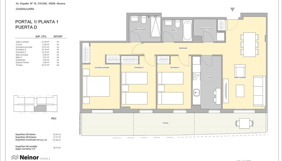 Foto 1 de Piso en venta en Calle Edgar Neville, Alovera, Guadalajara