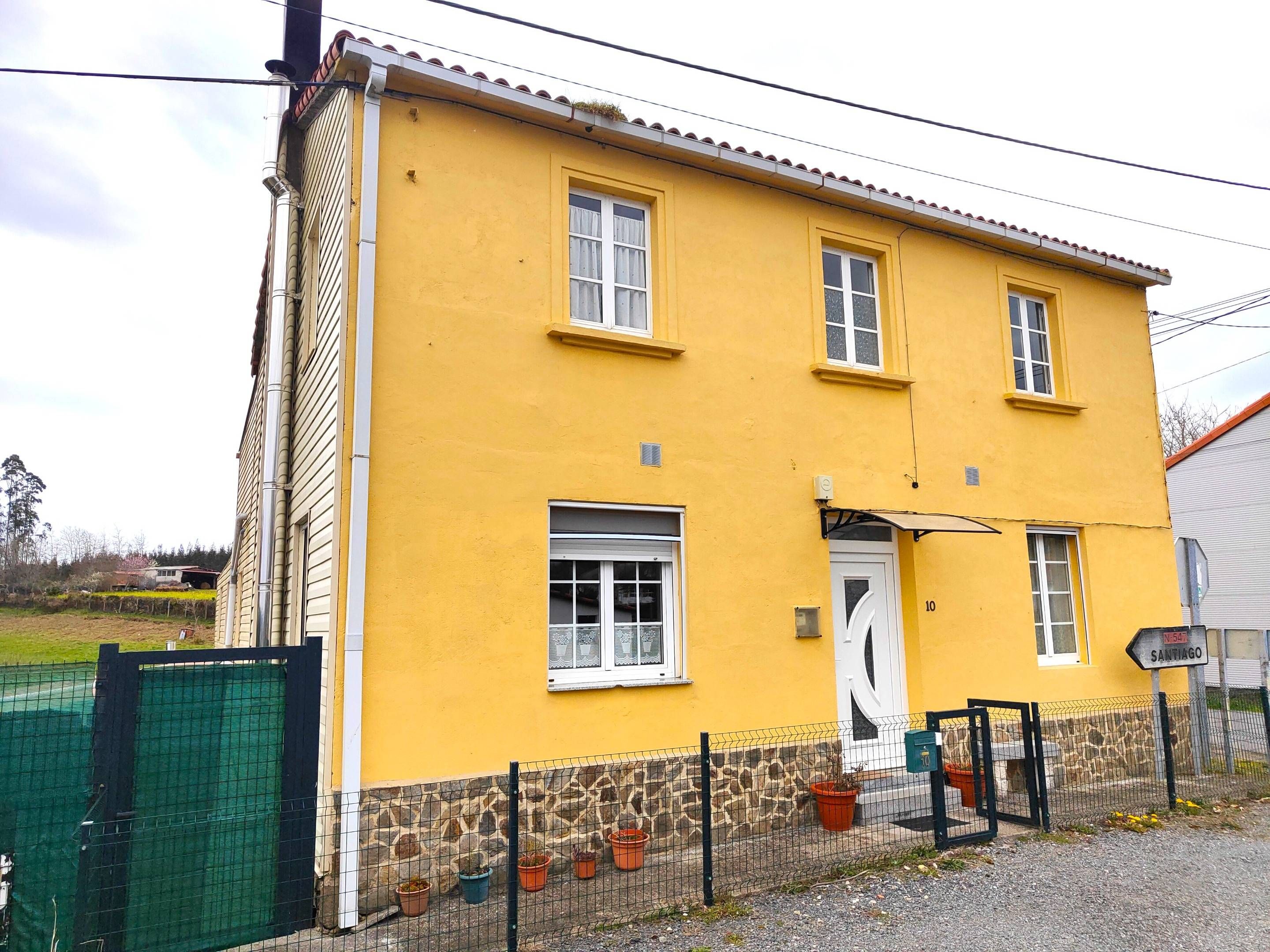 Exterior view of House or chalet for sale in O Pino   with Heating, Private garden and Terrace