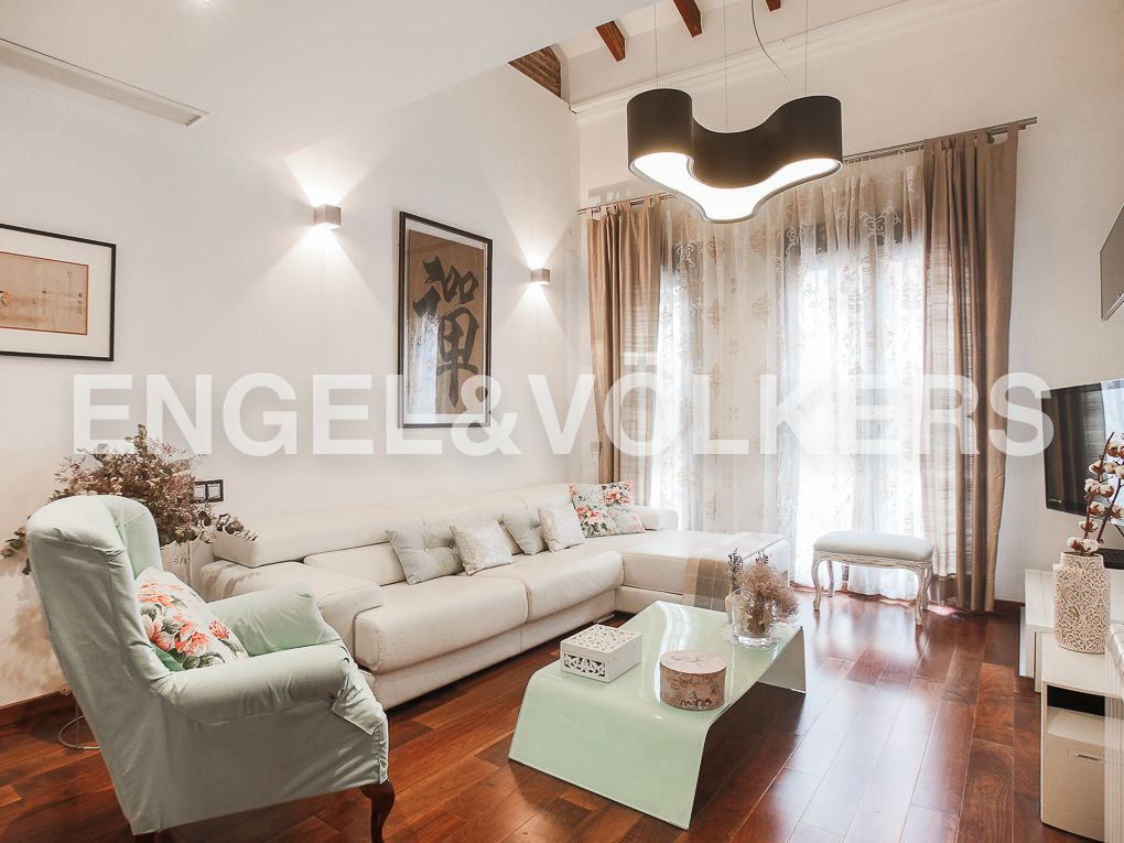 Sala de estar de Casa o chalet de alquiler en  Valencia Capital con Aire acondicionado, Calefacción y Parquet