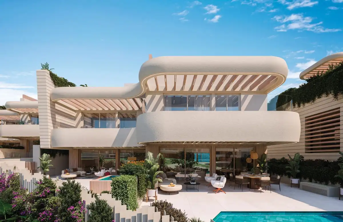 Außenansicht von Wohnung zum Verkauf in Marbella mit Klimaanlage, Terrasse und Sauna