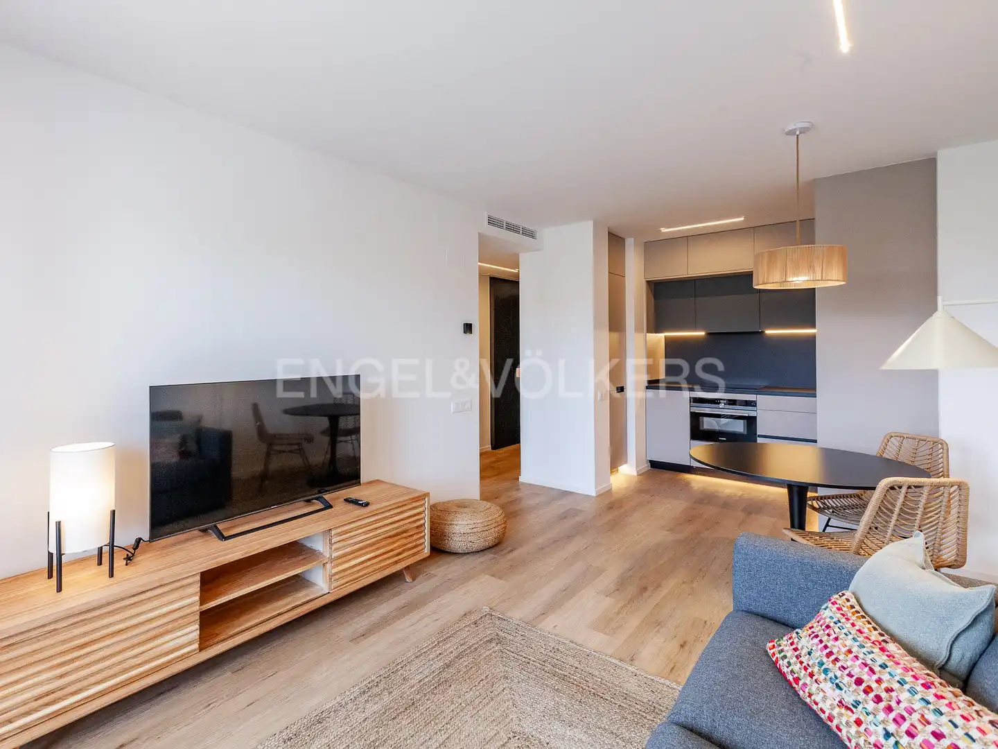 Sala de estar de Piso de alquiler en Esplugues de Llobregat con Aire acondicionado, Calefacción y Jardín privado