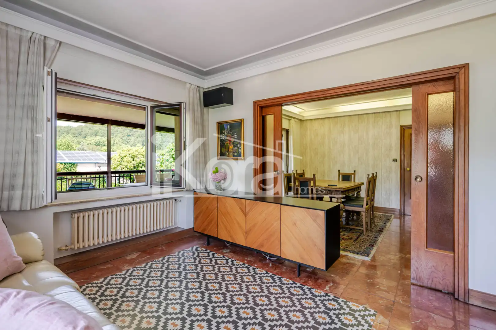 Sala de estar de Casa o chalet en venta en Usurbil con Jardín privado, Parquet y Terraza