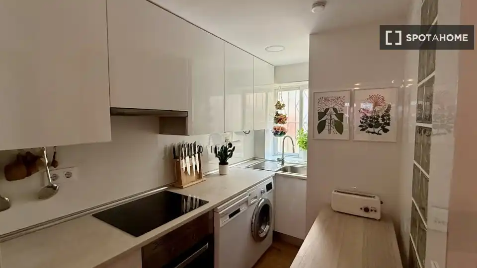Kitchen of Flat for rent in Madrid  with Air Conditioner, Heating and Furnished