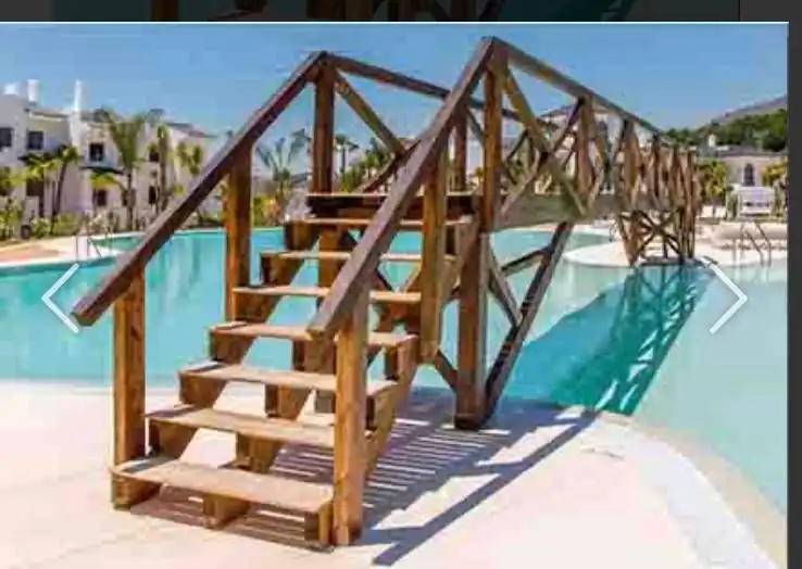 Piscina de Pis de lloguer en Estepona amb Aire condicionat, Terrassa i Rentadora