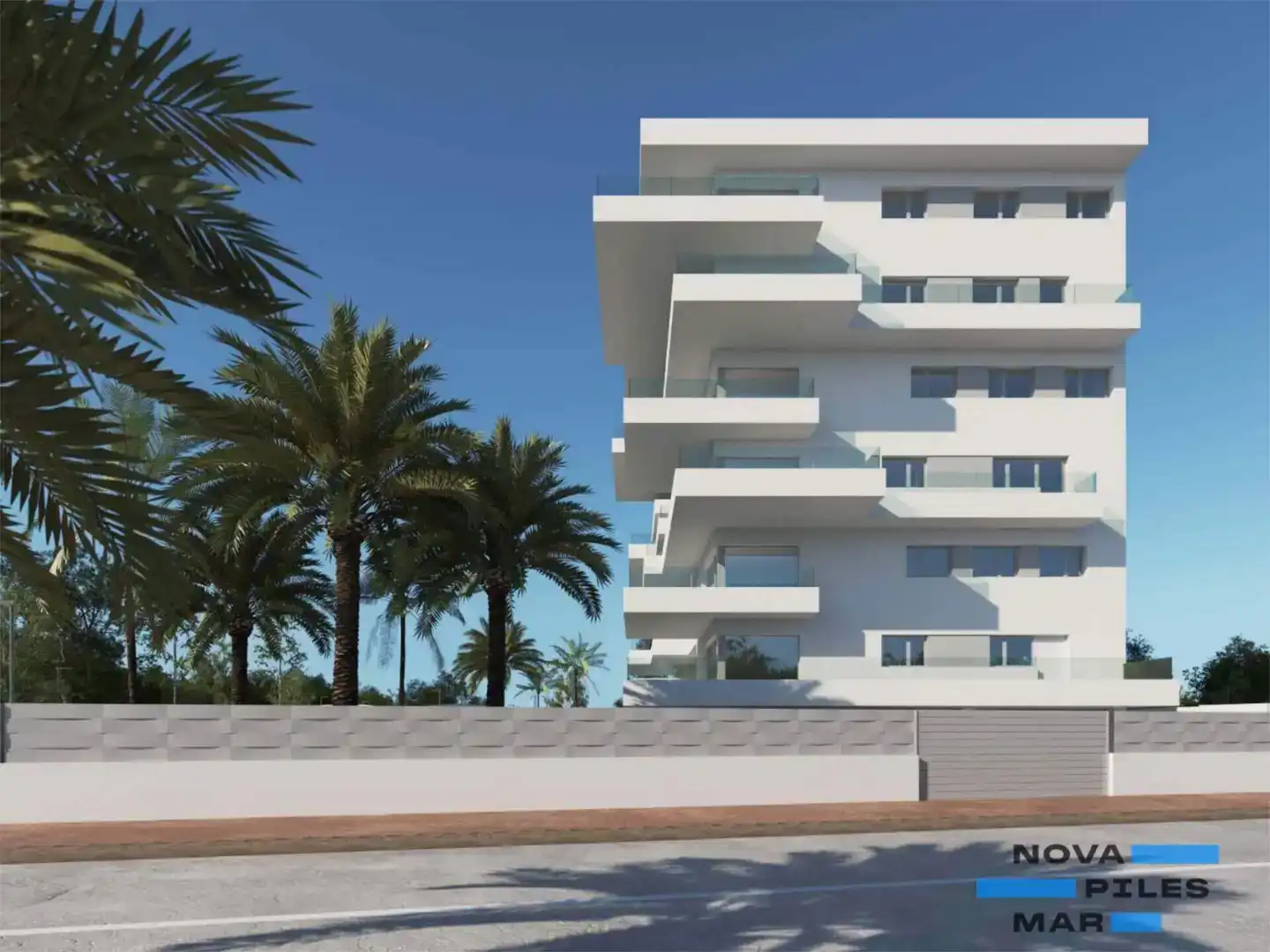 Vista exterior de Pis en venda en Piles amb Aire condicionat, Piscina i Balcó