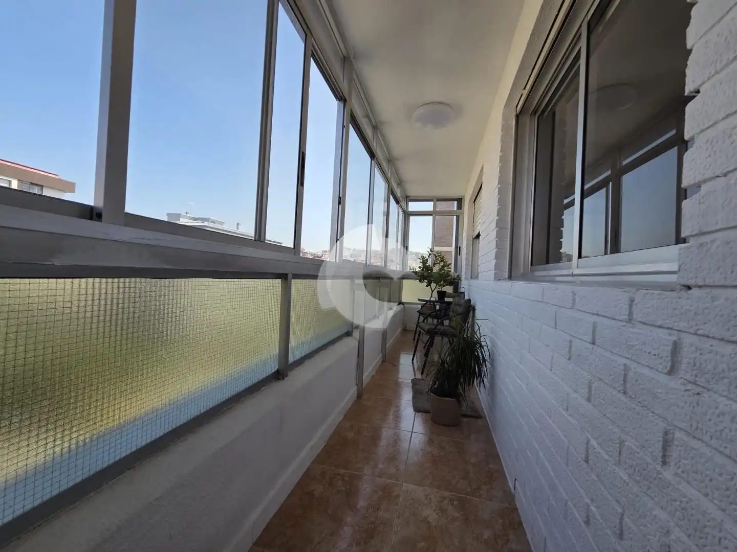 Balcony of Flat for rent in Vigo   with Heating and Furnished