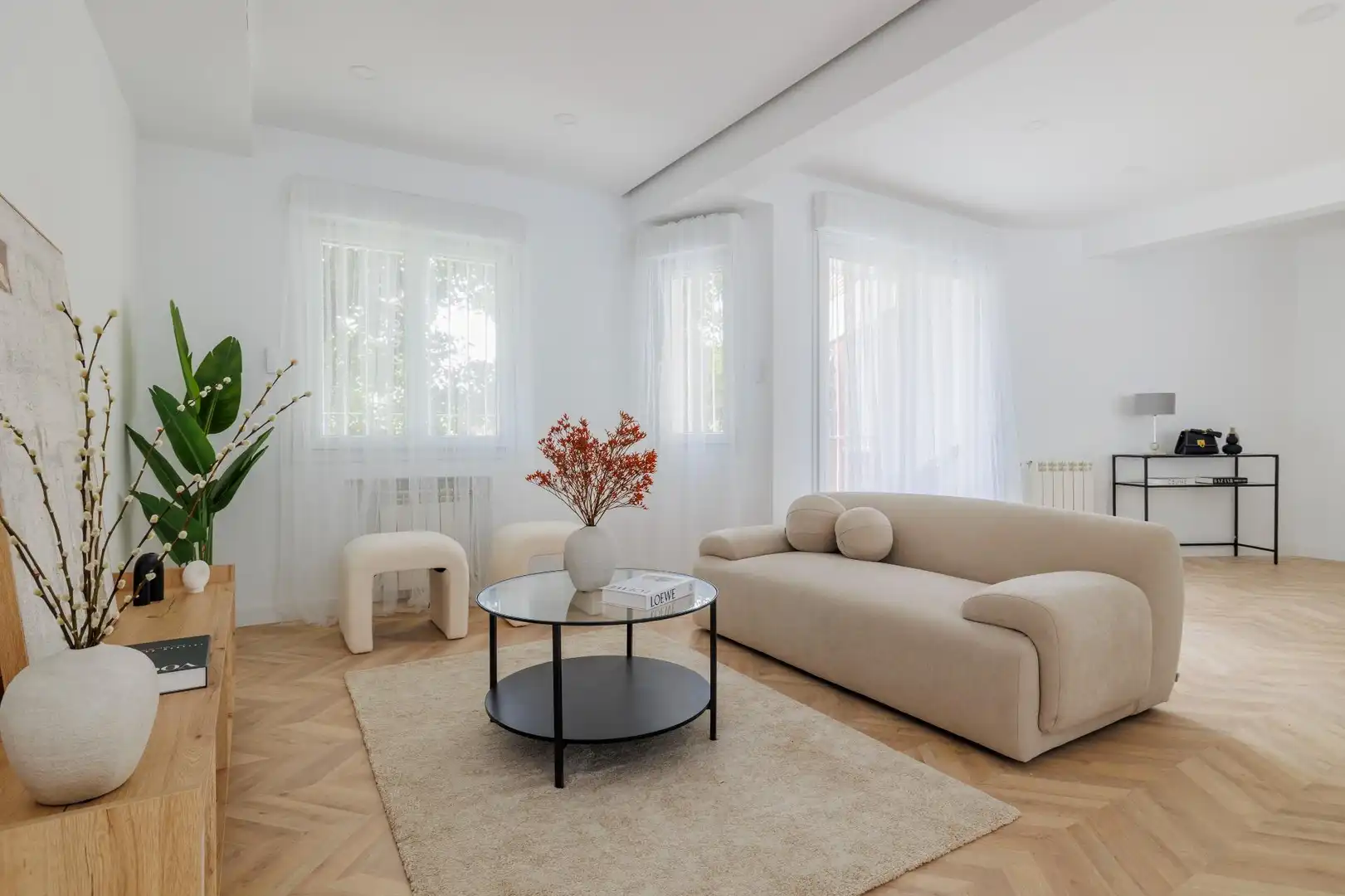 Sala d'estar de Apartament en venda en Madrid amb Jardí privat i Terrassa