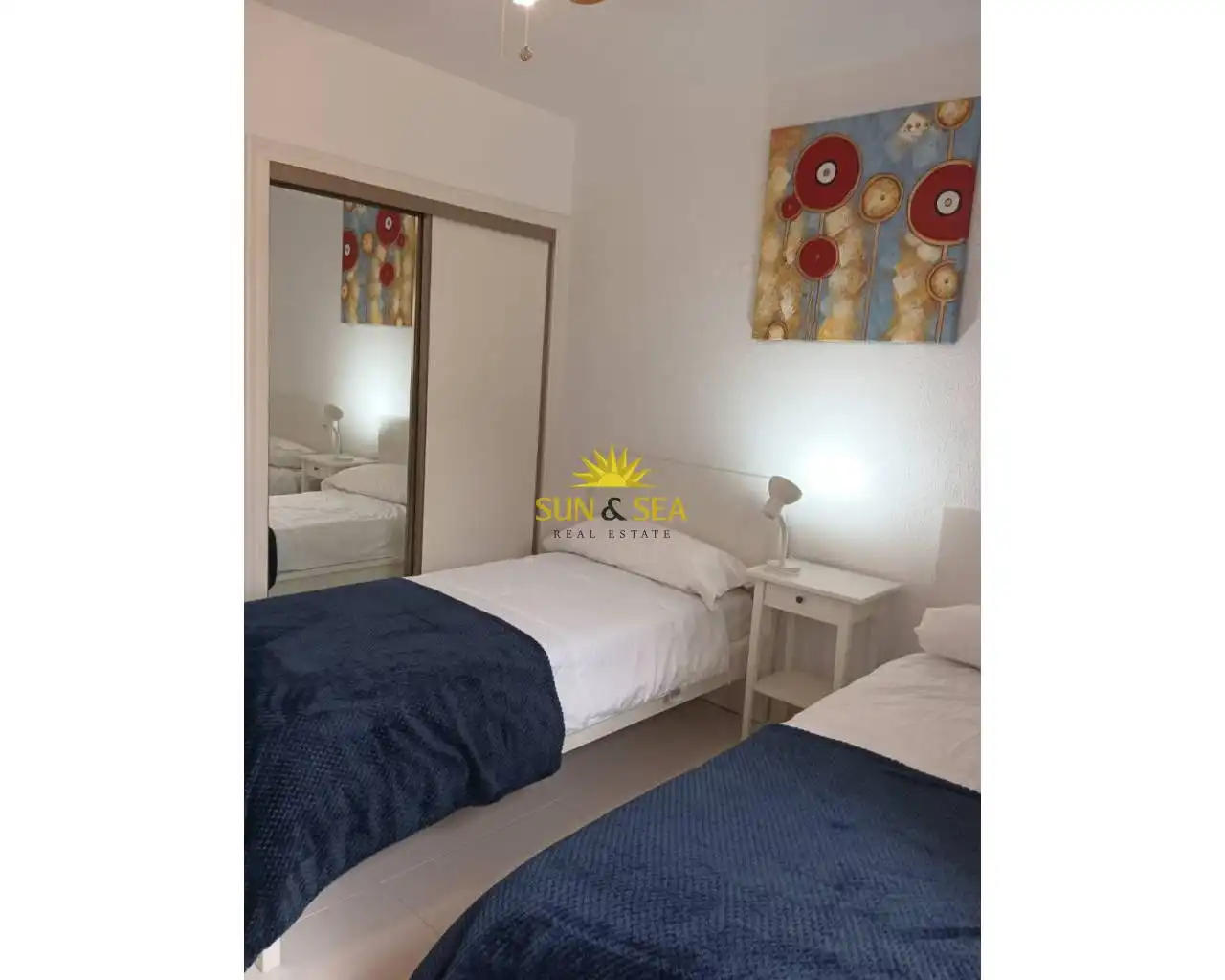 Schlafzimmer von Wohnungen zur Miete in Mazarrón mit Heizung, Terrasse und Schwimmbad