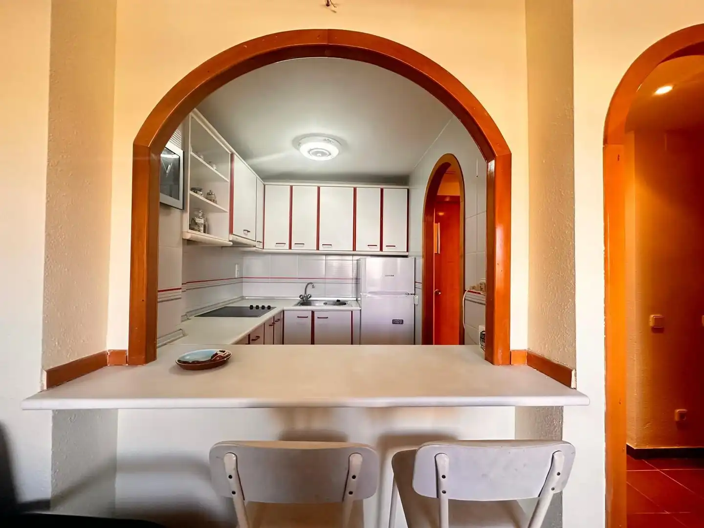 Cocina de Apartamento en venta en Salou con Aire acondicionado, Amueblado y Piscina comunitaria
