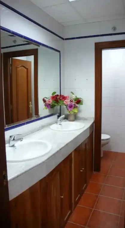 Bany de Local en venda en Covarrubias amb Calefacció, Terrassa i Moblat