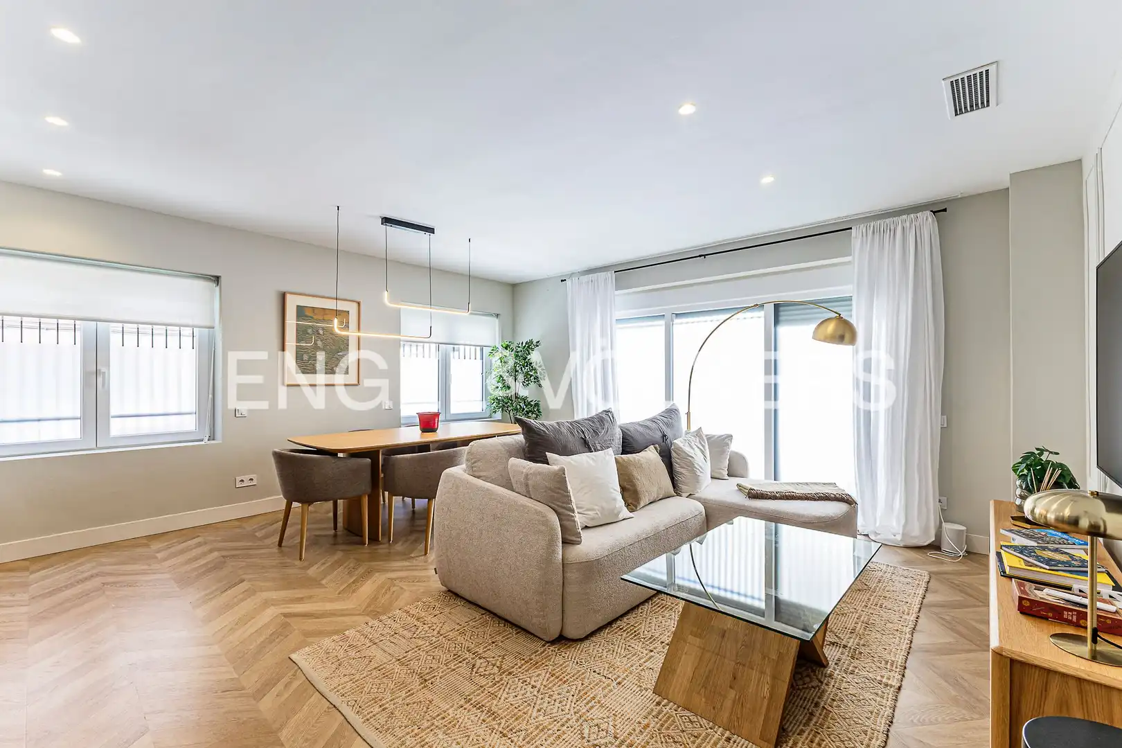 Sala de estar de Piso en venta en Barcelona con Aire acondicionado, Calefacción y Parquet