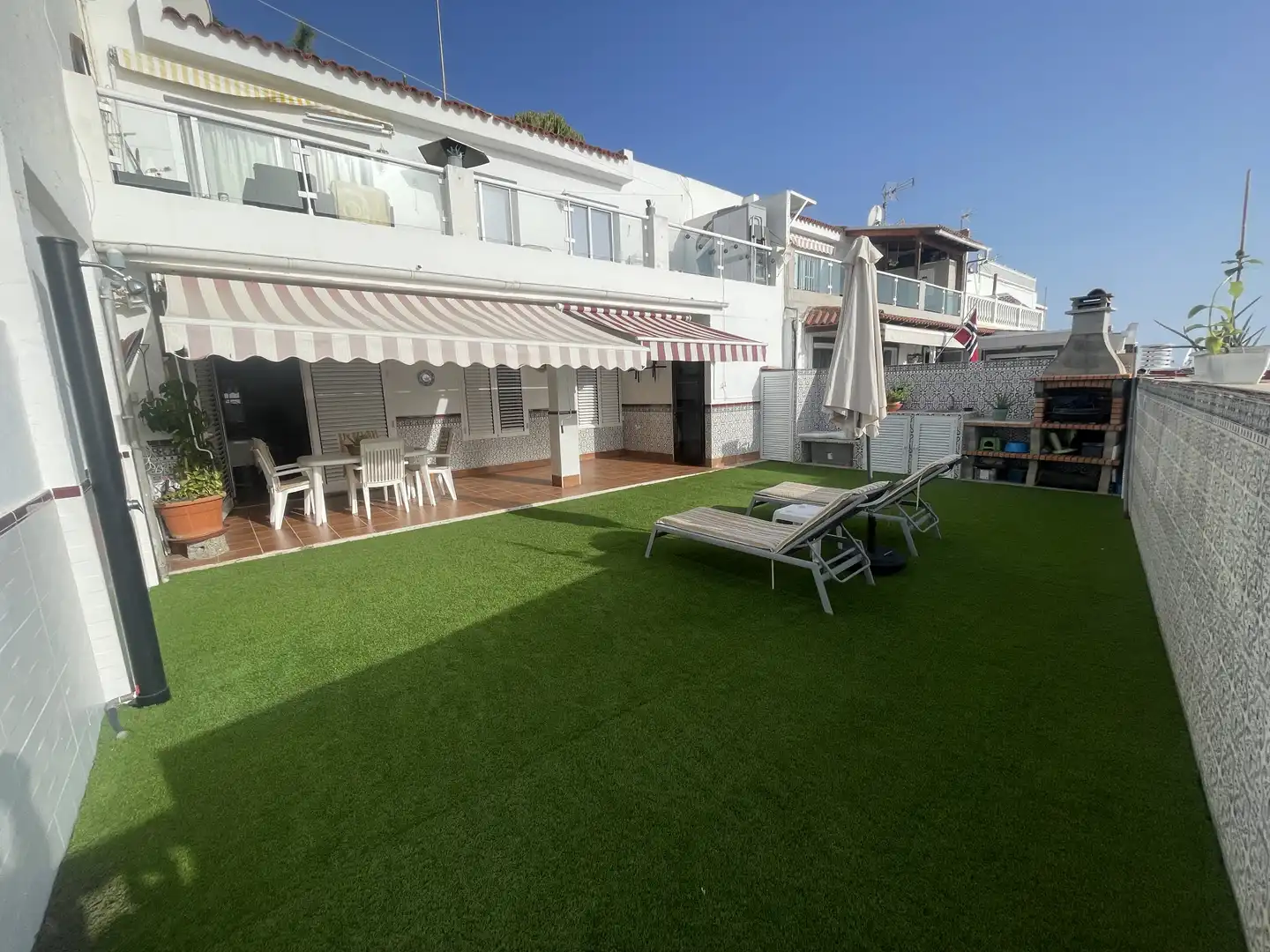 Terrasse von Haus oder Chalet zur Miete in Mogán mit Privatgarten, Terrasse und Schwimmbad