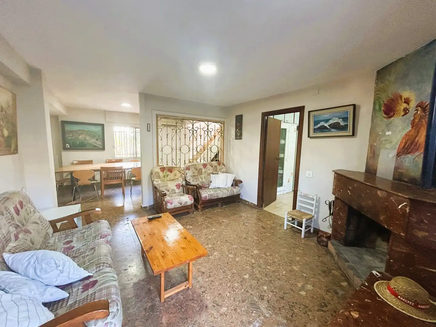 Sala d'estar de Casa o xalet en venda en Olocau amb Aire condicionat, Terrassa i Moblat
