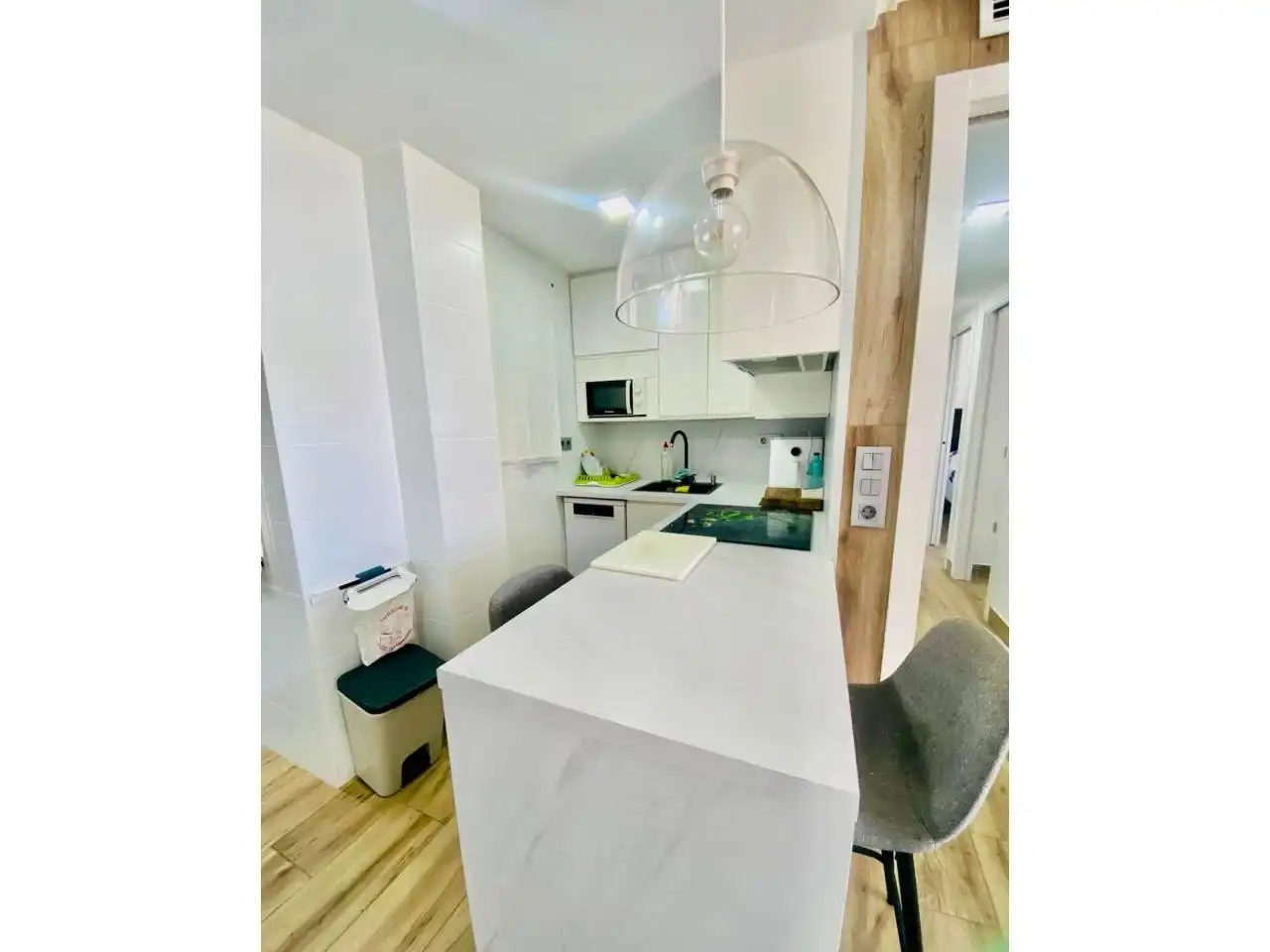 Kitchen of Flat for rent in Rincón de la Victoria  with Air Conditioner, Heating and Parquet flooring
