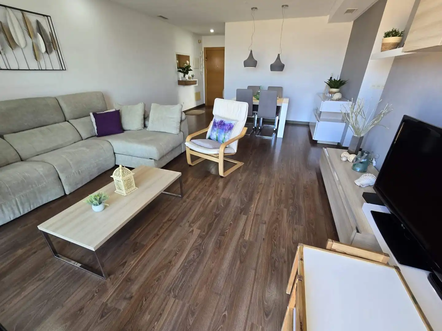Sala de estar de Piso en venta en Crevillent con Aire acondicionado, Parquet y Terraza