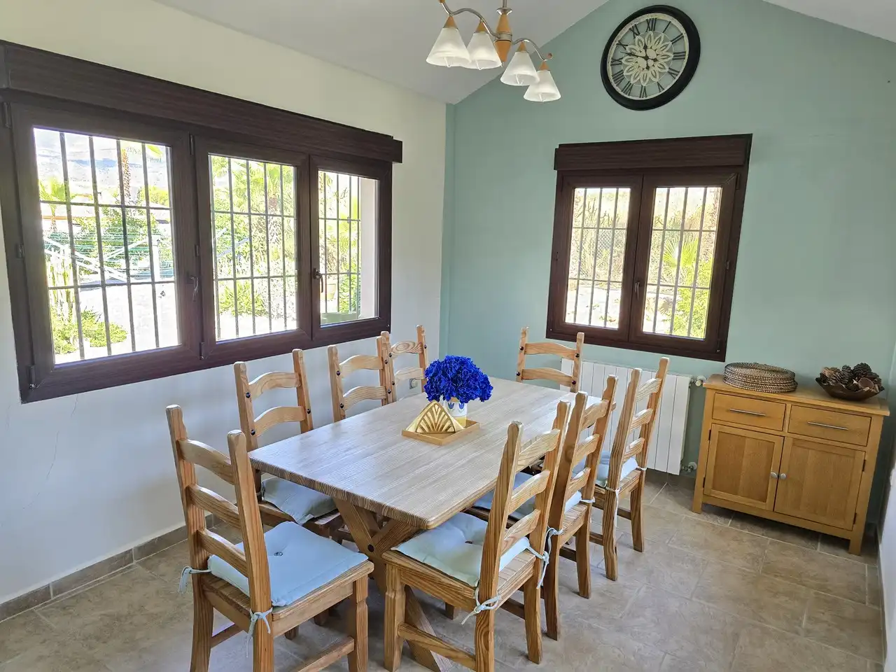 Dining room of Houses for sale in Viñuela  with Air Conditioner, Terrace and Swimming Pool