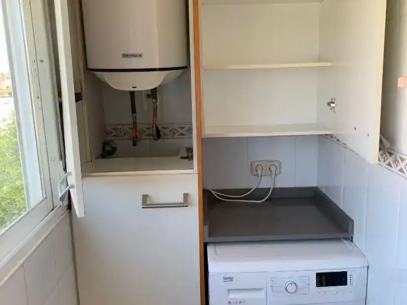 Küche von Dachboden zur Miete in  Palma de Mallorca mit Klimaanlage und Möbliert
