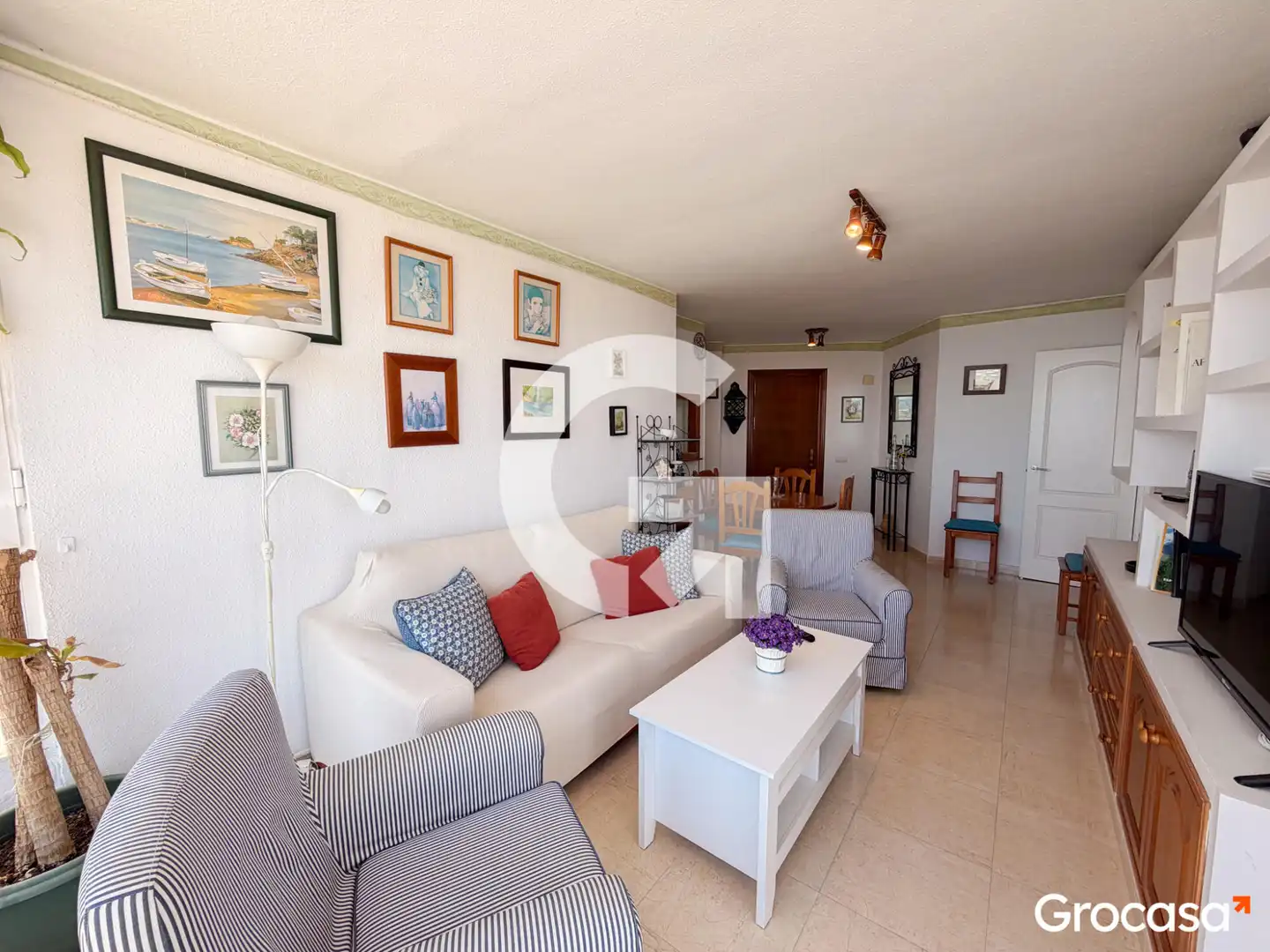 Sala de estar de Piso en venta en Benalmádena con Aire acondicionado, Jardín privado y Terraza