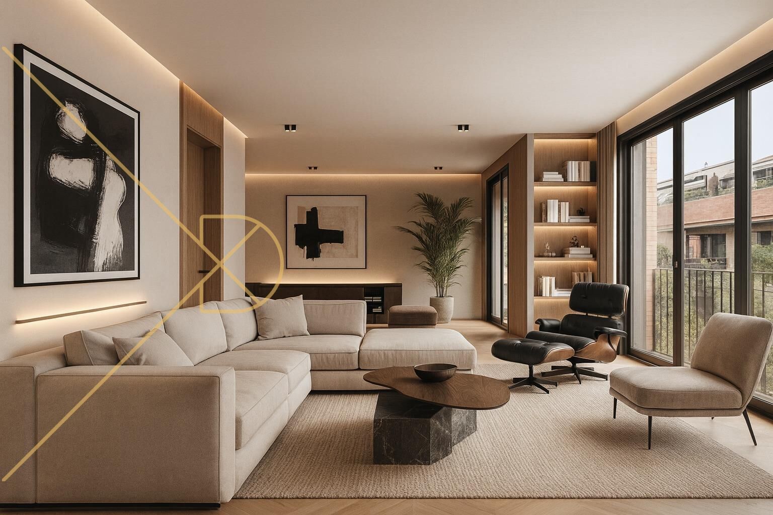 Living room of Flat for sale in  Barcelona Capital  with Air Conditioner, Heating and Terrace