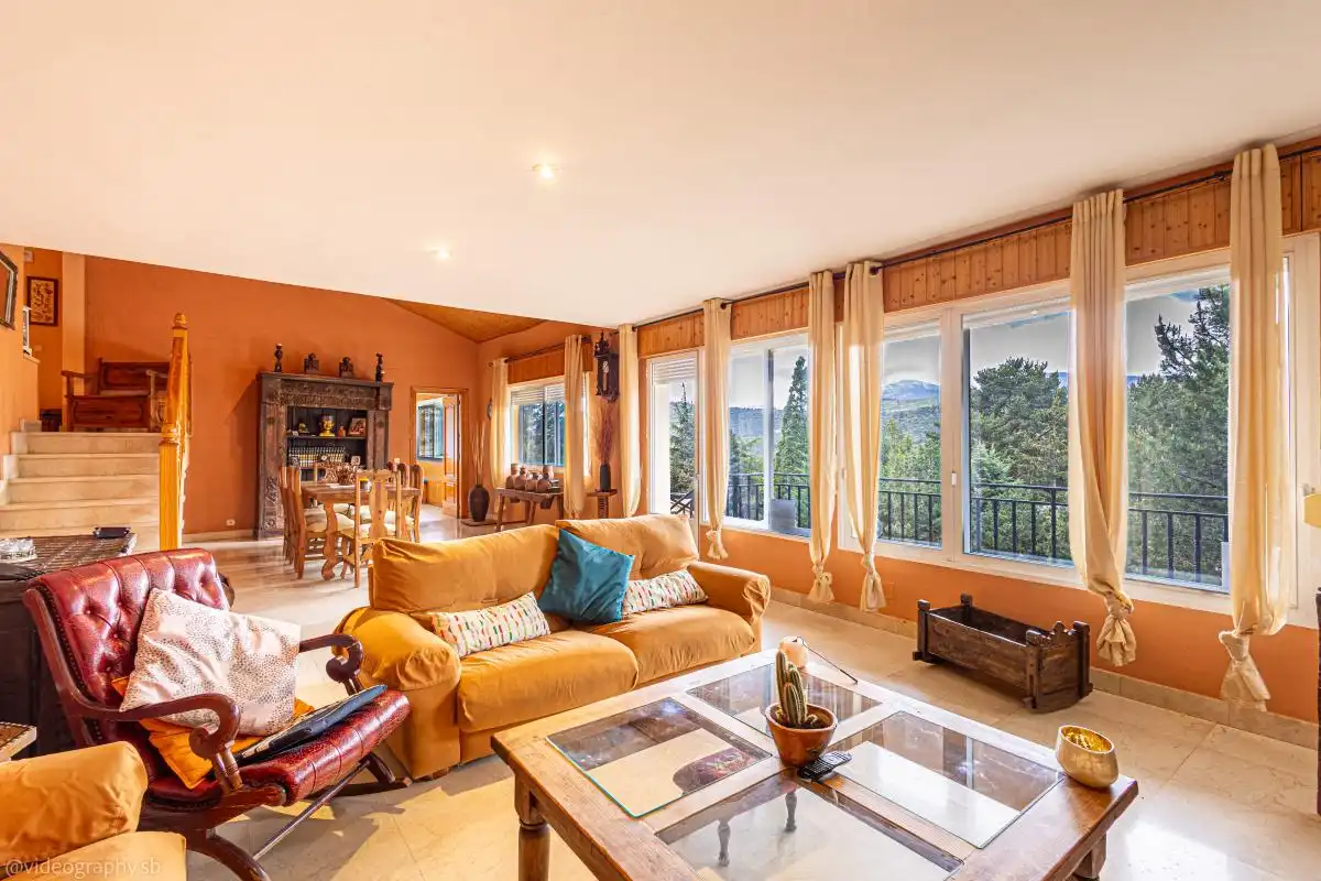 Sala de estar de Casa o chalet en venta en Collado Mediano con Calefacción, Jardín privado y Amueblado