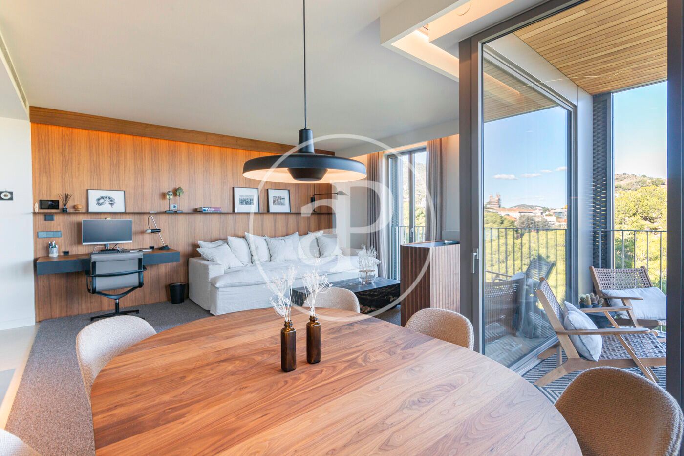Living room of Flat to rent in  Barcelona Capital  with Air Conditioner, Heating and Private garden