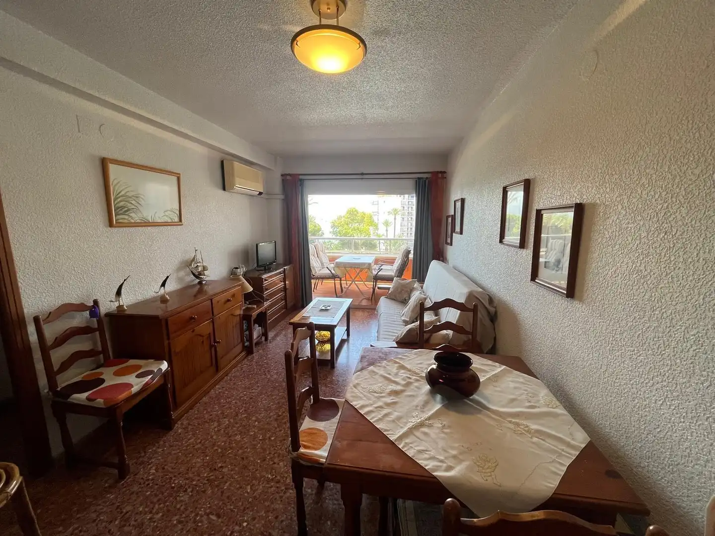 Living room of Flat for rent in Cullera  with Terrace, Furnished and Balcony