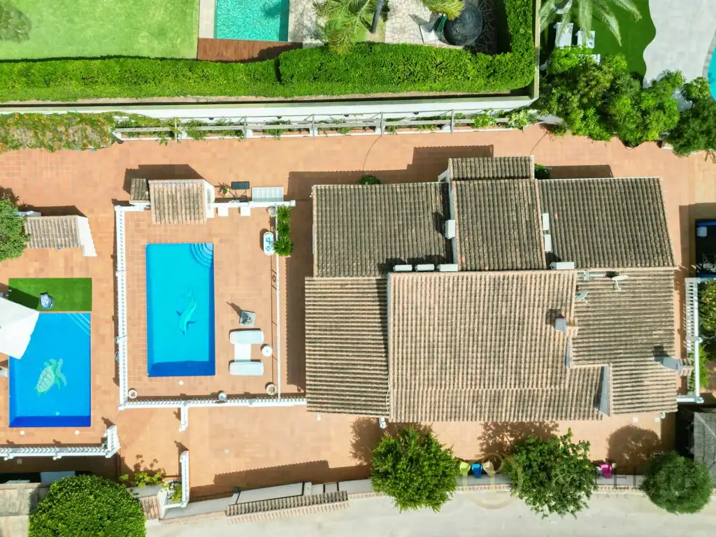 Vista exterior de Casa o chalet en venta en Moraira con Aire acondicionado, Jardín privado y Terraza