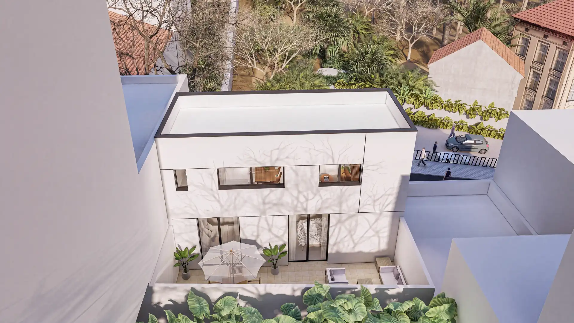 Vista exterior de Casa adosada en venta en Gràcia