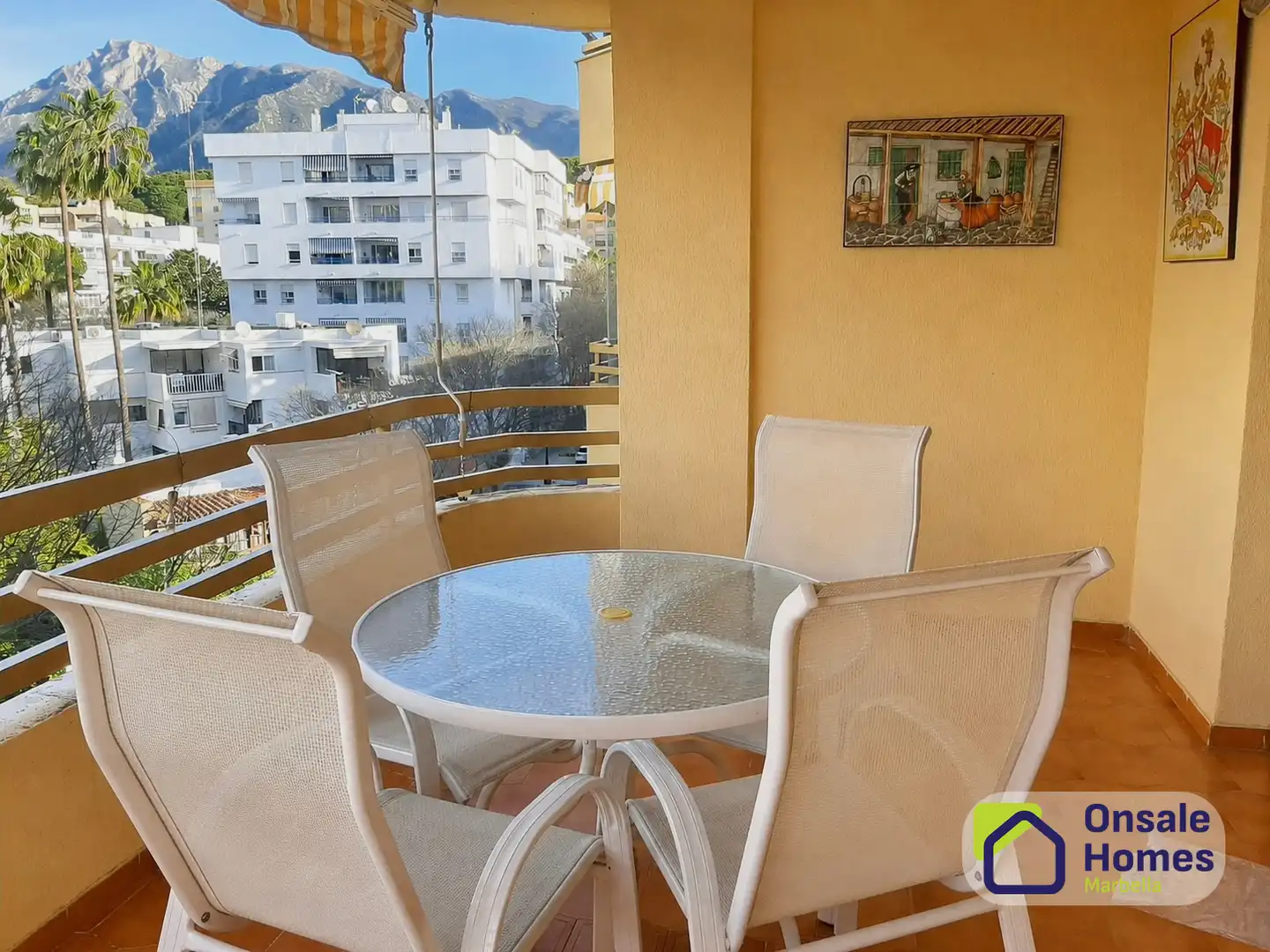 Terrasse von Wohnung zum Verkauf in Marbella mit Klimaanlage, Terrasse und Abstellraum