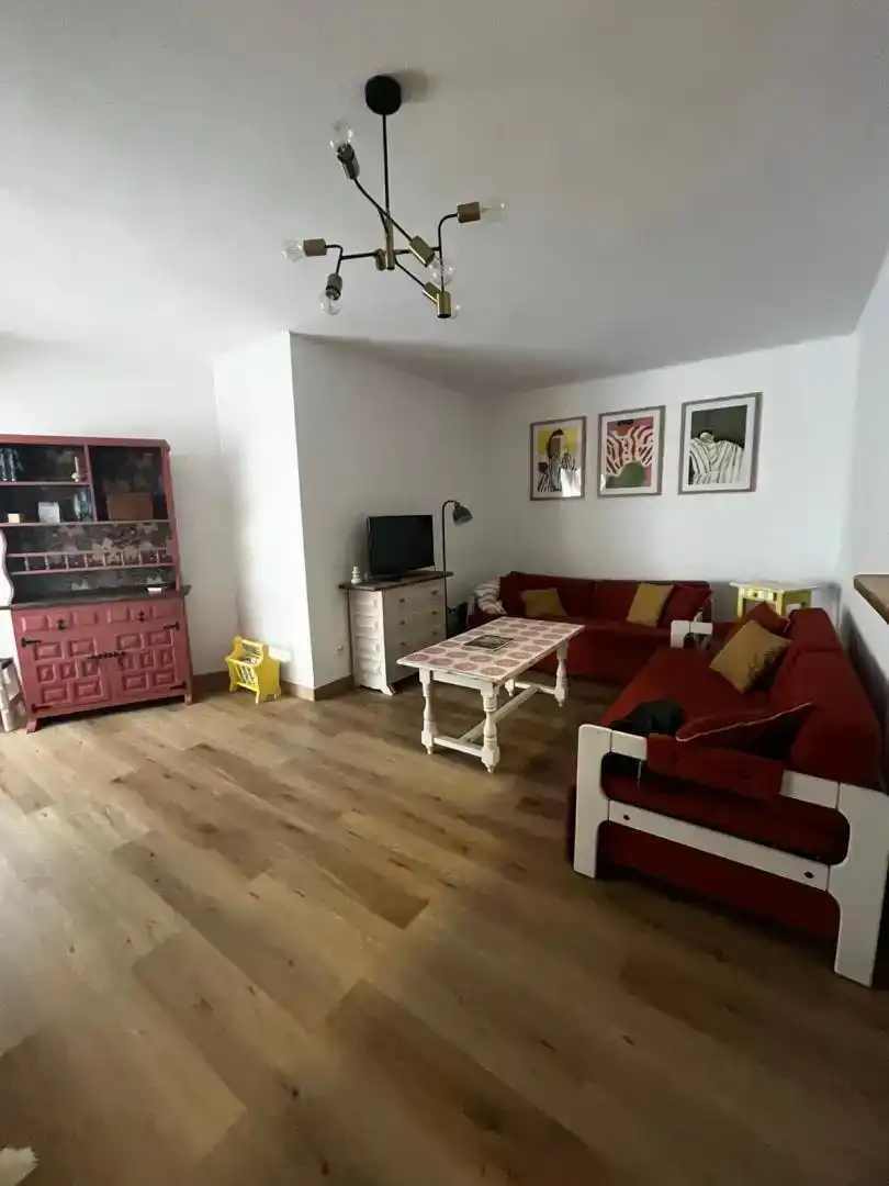 Living room of Flat for rent in Torrox  with Private garden, Parquet flooring and Swimming Pool