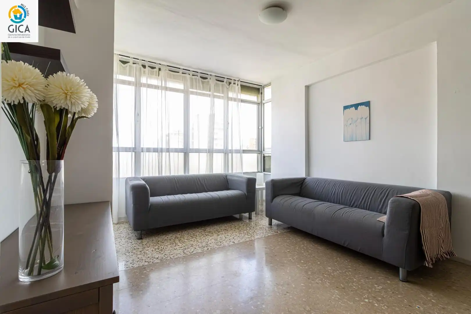Living room of Flat for sale in Jerez de la Frontera  with Air Conditioner, Furnished and Community pool